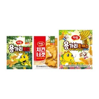  용가리치킨300g+치킨너겟300g+용가리돈까스385g