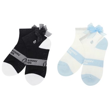 마스터바니 25S/S (421E1SC101) 여성 논슬립 메탈사 배색 리본 발목양말