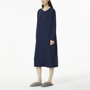 여 피치스킨 파자마 원피스(NAVY / DARK NAVY / LIGHT PINK)