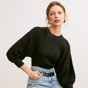 Ozie daily black lattern sleeves top