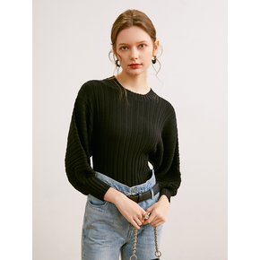 Ozie daily black lattern sleeves top