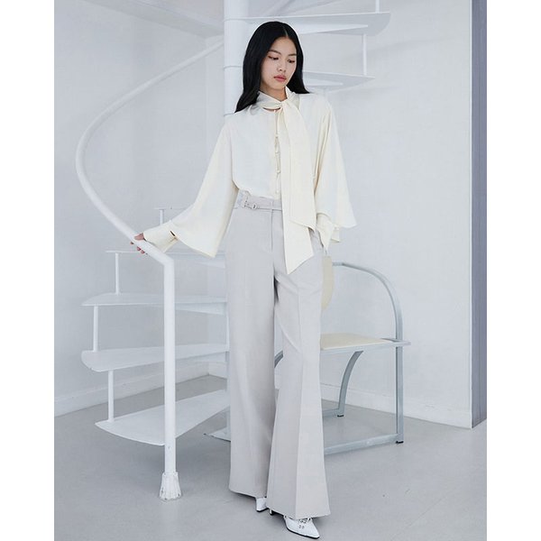 [시흥점] 여성 벨트 포인트 롱 와이드 팬츠 (ER1WP161)