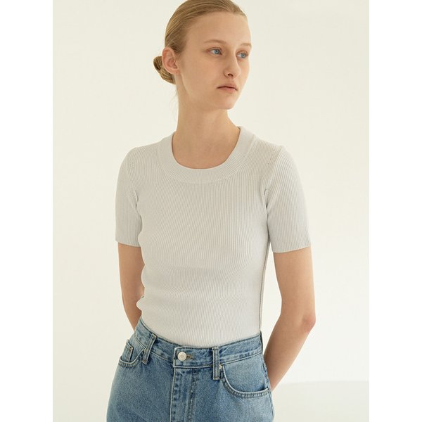 TOR RIBBED SLIM KNIT TOP _2 COLOR