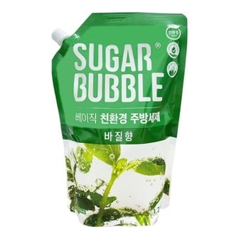 슈가버블 친환경 에코 주방세제 바질 1.2L