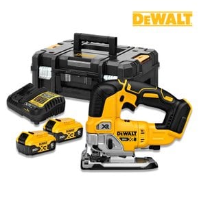 DCS334P2 20V MAX 충전 직쏘 5.0Ah 배터리2개