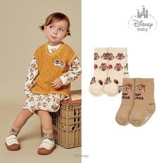 [디즈니베이비 겨울신상]디즈니칩앤데일중말2SET(BEIGE)_79Q77600221