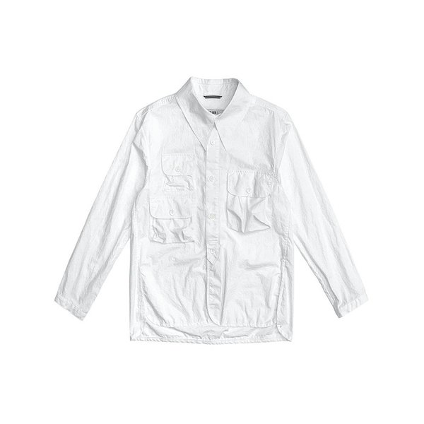 WHITE OVERSIZED MULTI-POCKET SHIRT