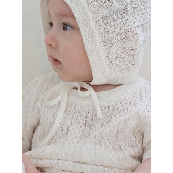 [BABY]케이블 텐셀 보넷SET