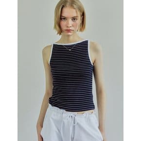 BACK POINT SLEEVELESS / NAVY STRIPE