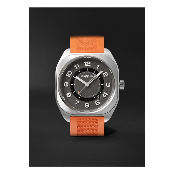 에르메스 타임피스 H08 자동 39mm 티타늄 시계 13452677152107723