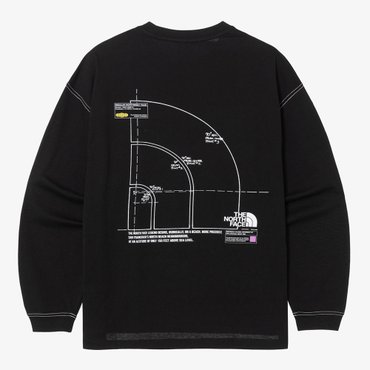 노스페이스 [노스페이스 공식] NT7TR03J 화이트라벨 돔 로고 긴팔 라운드티_BLACK