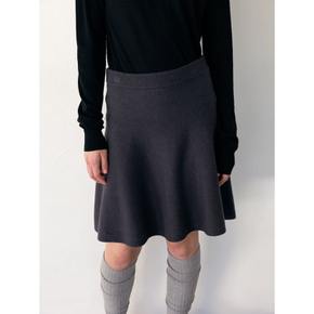 Wool Flare Knit Skirt  Ash Grey (WE395UC463)