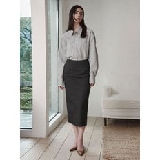 스트라이프 스커트 차콜 STRIPE SKIRT CHARCOAL