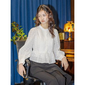 던드롭 DD_Airy peplum lace blouse_WHITE