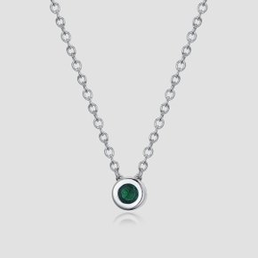 Daily Bezel Necklace _Green