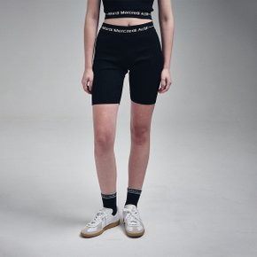 [마르디메크르디악티프]KNIT BIKER SHORTS LOGO JACQUARD BAND_BLACK IVORY/AFK41KSP001BKIV