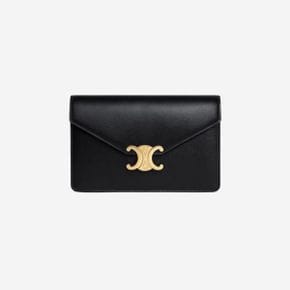 셀린느 월렛 온 체인 마고 샤이니 카프스킨 블랙 Celine Wallet On Chain Margo in Shiny Calfsk