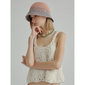Gradation knitting bucket hat_2color