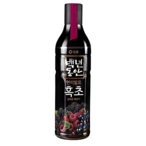 샘표 백년동안 현미발효 흑초 산머루복분자 900ml