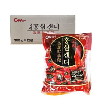  청우 고려 홍삼캔디 300g 12개 1박스 홍삼 사탕 간식 (WD4031A)