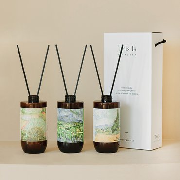 THIS IS 명화의 향기 오브제 디퓨저 500ml x3개 +스틱 세트(선물박스 포함)