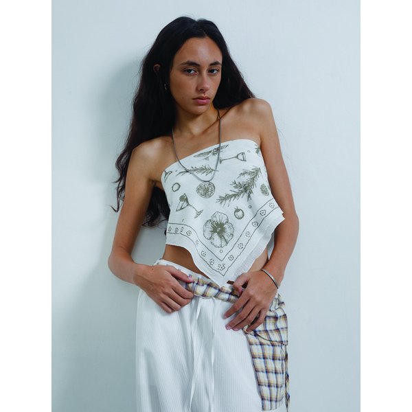 COCKTAIL EYELET SCARF WHITE