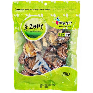 하늘농가 국산 건표고버섯(통) 100g