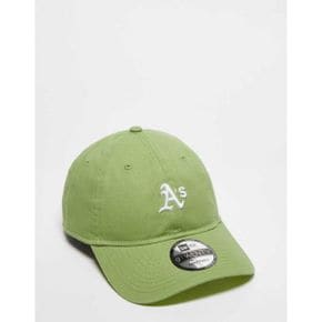 Oakland Athletics 미니 로고 캡 인 크림 화이트 앤 그린 9096193