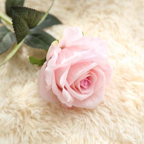 [월데코] 로즈가든 벨벳 장미 조화(라이트핑크)
