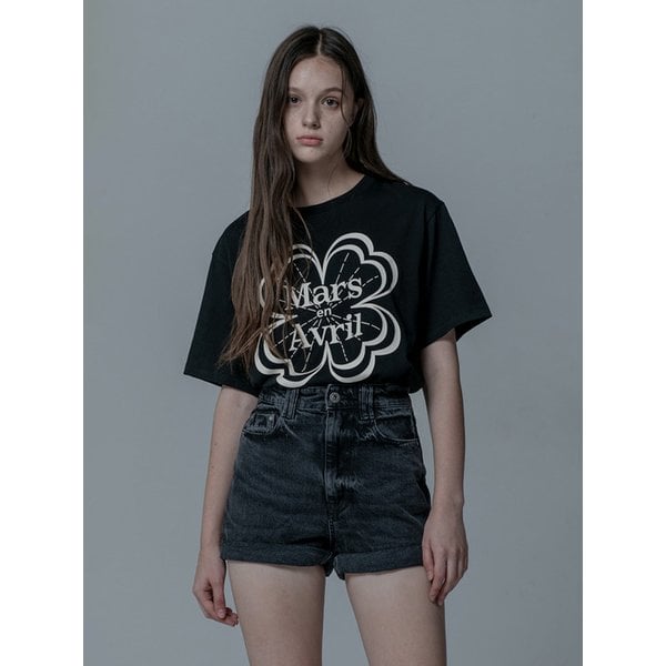 [리퍼브]CLOVER TSHIRT_BLACK CREAM