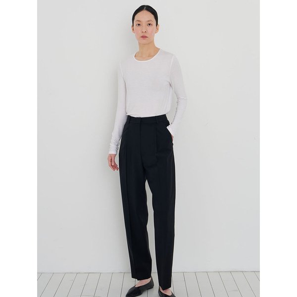 Light mood pleated wool pants
