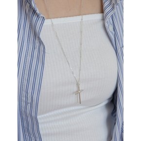 [SILVER925]Long Cross Necklace