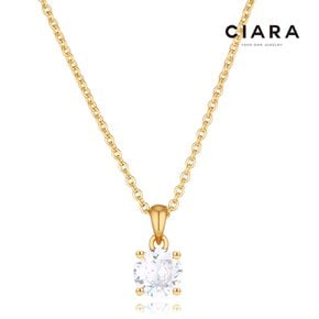 CIARA 14K Piacenza D스톤 심플 목걸이(GoldPlated)