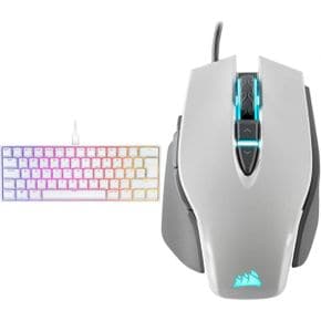 영국 커세어 기계식키보드 Corsair K65 RGB MINI 60% Mechanical Gaming Keyboard QWERTY White