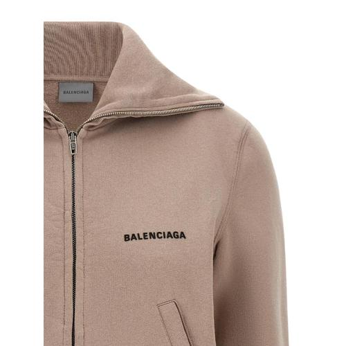 발렌시아가 로고 자수 코튼 집업 자켓 BA345222BM BEIGE