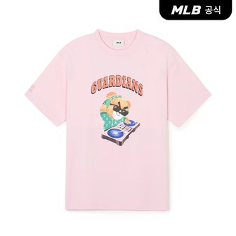 MLB [코리아공식]썸머 메가베어 오버핏 반팔 티셔츠 CLE (L.Pink)