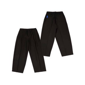 23 TWO TUCK BANDING SLACKS BLACK