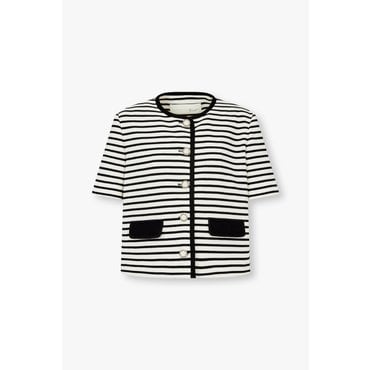GCUT [지컷25S/S]하프 슬리브 스트라이프 자켓(7255210103)