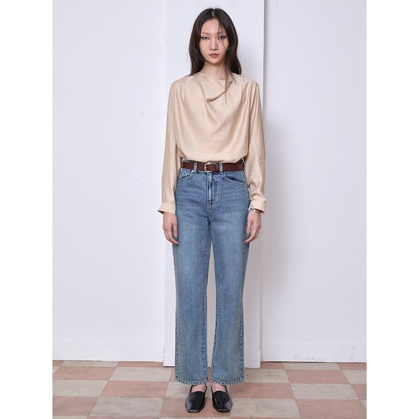 Cowl Neck Blouse  Beige (KE5860M05A)