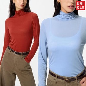 UNIQLO 유니클로 여성 히트텍 울트라라이트 터틀넥 긴팔티