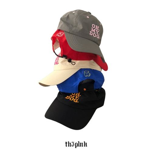 더핑크 / 오핑 레터링 자수 백 스트링 나일론 볼캡 모자