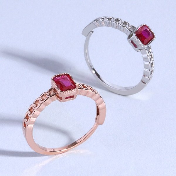 멜 미니 스퀘어 반지(free,L) RA0603