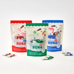 아기 코인 육수 이유식 재료 고체 2봉(40개) 해물 닭고기 채소