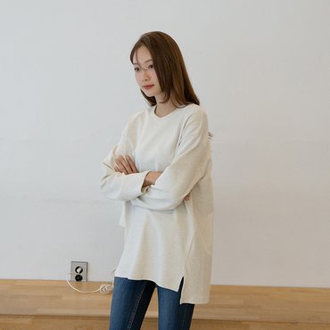 나인(Atelier Nain) 루즈 실루엣 기모 티(T-5120)