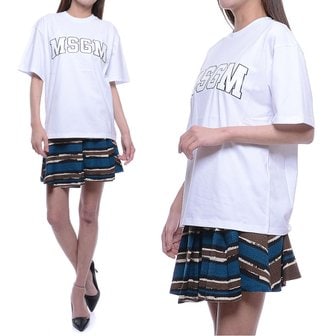 MSGM [엠에스지엠] 여성 MSGM 로고 반팔 티셔츠 (2841MDM162_207298_01_20S)