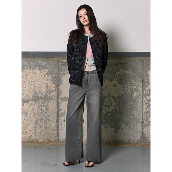 Tweed Midi Jacket  Black (KE6111M075)