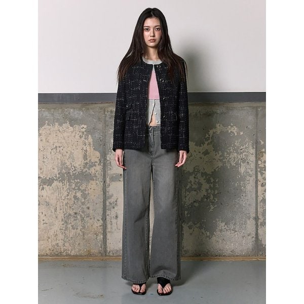 Tweed Midi Jacket  Black (KE6111M075)