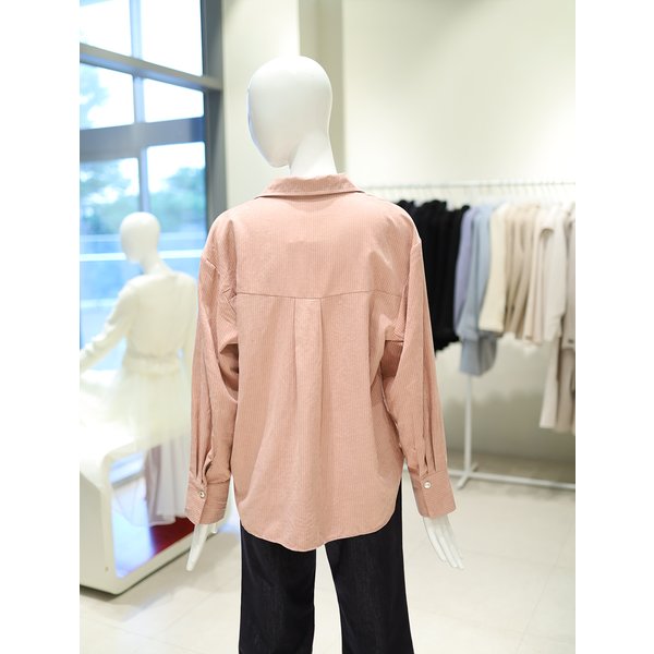 [여주점] 여성 스트라이프 카라넥 블라우스 YW5WB702