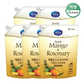 [키친솝] 애플망고앤로즈마리 친환경 주방세제 1.2L x 5개