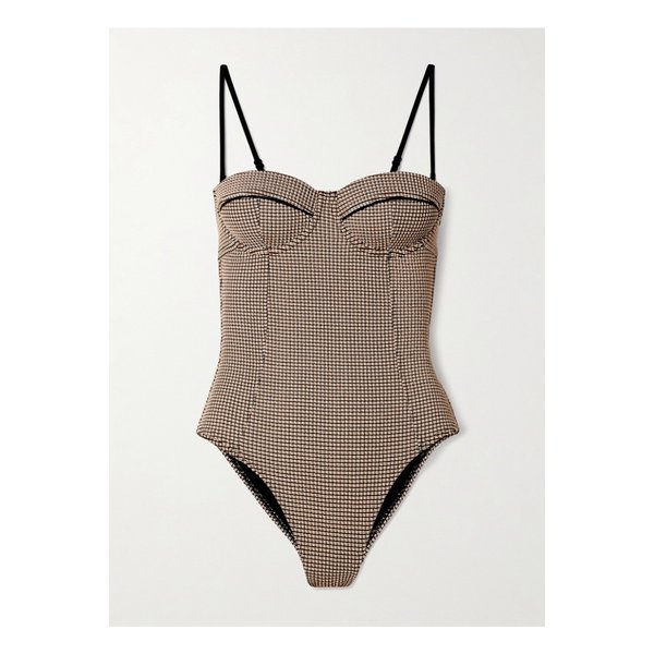 스타우드 마에브 체크 피케 언더와이어 스윔수트 46376663162863360